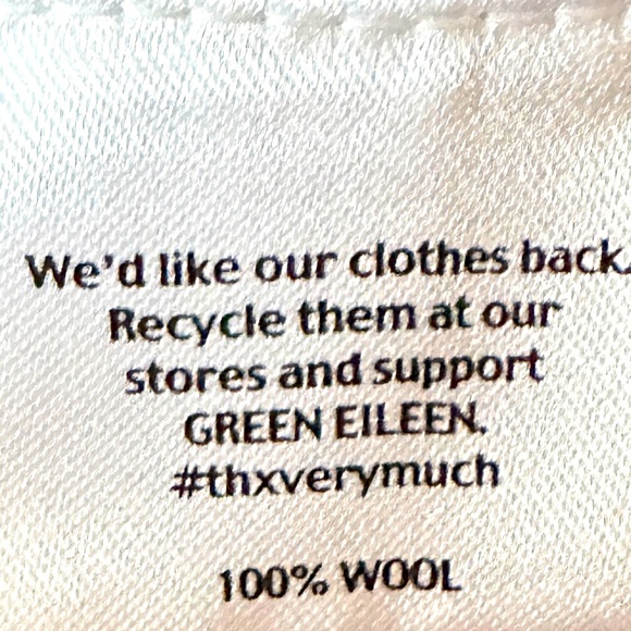 Eileen Fisher Black Washable Wool Rib Release Pleat Dress NWT - Picture 7 of 8